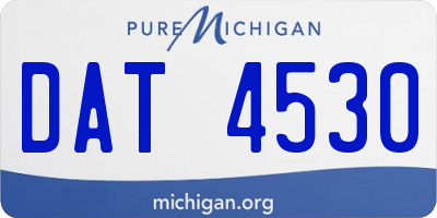 MI license plate DAT4530