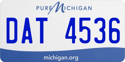 MI license plate DAT4536