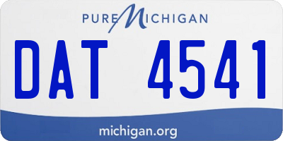 MI license plate DAT4541