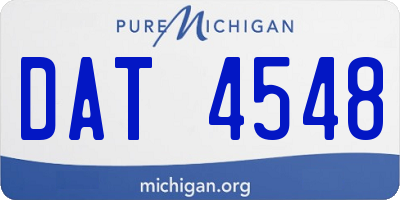 MI license plate DAT4548