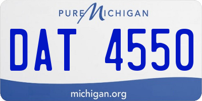 MI license plate DAT4550