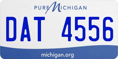MI license plate DAT4556