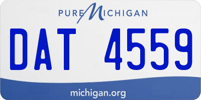 MI license plate DAT4559