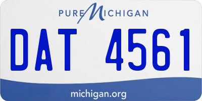 MI license plate DAT4561