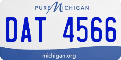 MI license plate DAT4566