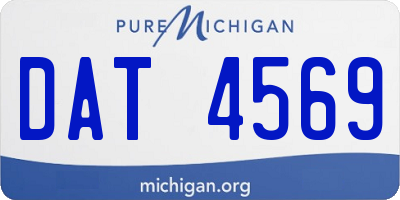 MI license plate DAT4569