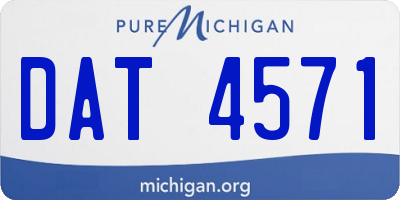 MI license plate DAT4571