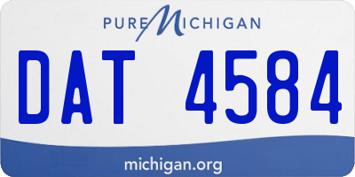 MI license plate DAT4584