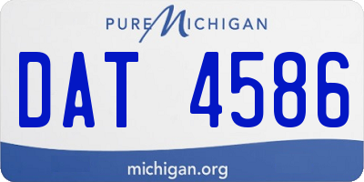 MI license plate DAT4586
