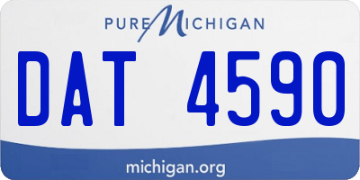 MI license plate DAT4590