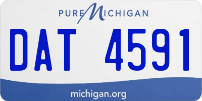 MI license plate DAT4591