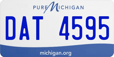MI license plate DAT4595