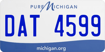 MI license plate DAT4599