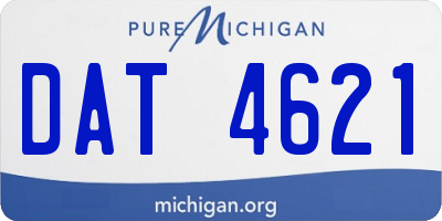 MI license plate DAT4621