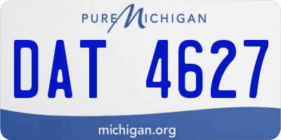 MI license plate DAT4627
