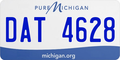 MI license plate DAT4628