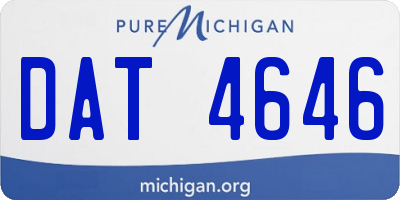 MI license plate DAT4646