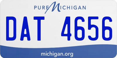 MI license plate DAT4656