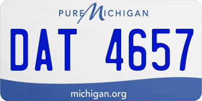 MI license plate DAT4657