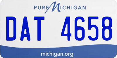 MI license plate DAT4658
