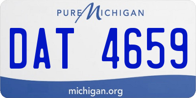 MI license plate DAT4659
