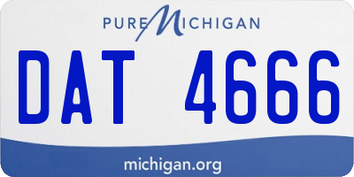 MI license plate DAT4666