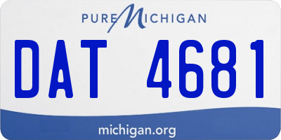 MI license plate DAT4681