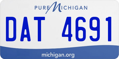 MI license plate DAT4691