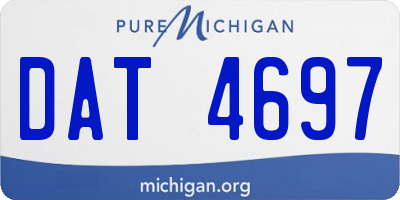 MI license plate DAT4697