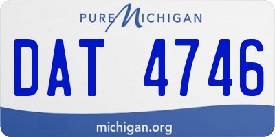 MI license plate DAT4746
