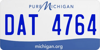 MI license plate DAT4764