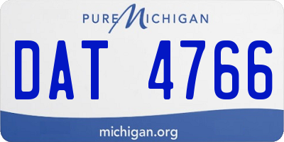 MI license plate DAT4766