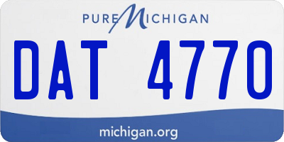 MI license plate DAT4770