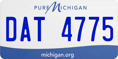 MI license plate DAT4775