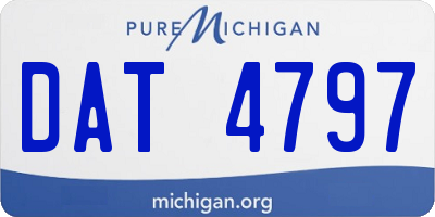 MI license plate DAT4797