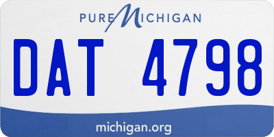 MI license plate DAT4798