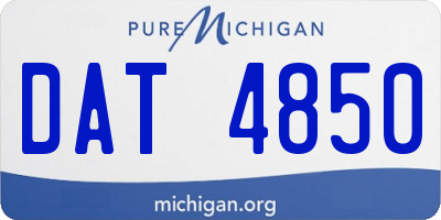 MI license plate DAT4850