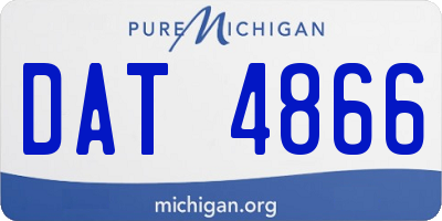 MI license plate DAT4866