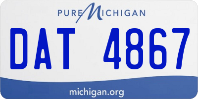 MI license plate DAT4867