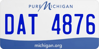 MI license plate DAT4876