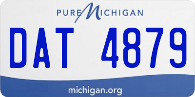 MI license plate DAT4879