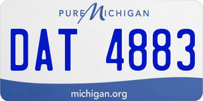 MI license plate DAT4883