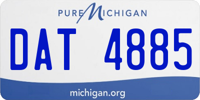 MI license plate DAT4885