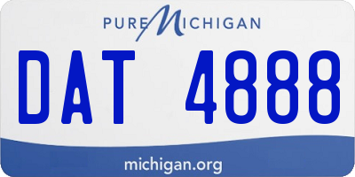 MI license plate DAT4888