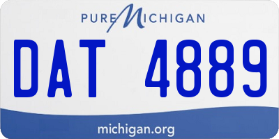MI license plate DAT4889