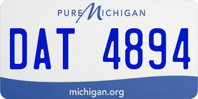 MI license plate DAT4894