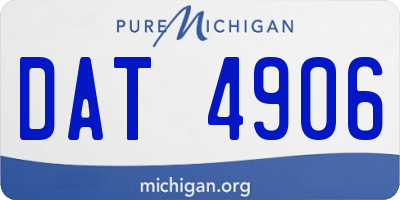 MI license plate DAT4906