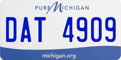 MI license plate DAT4909