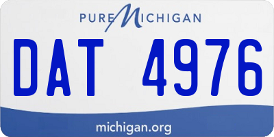 MI license plate DAT4976