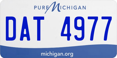 MI license plate DAT4977